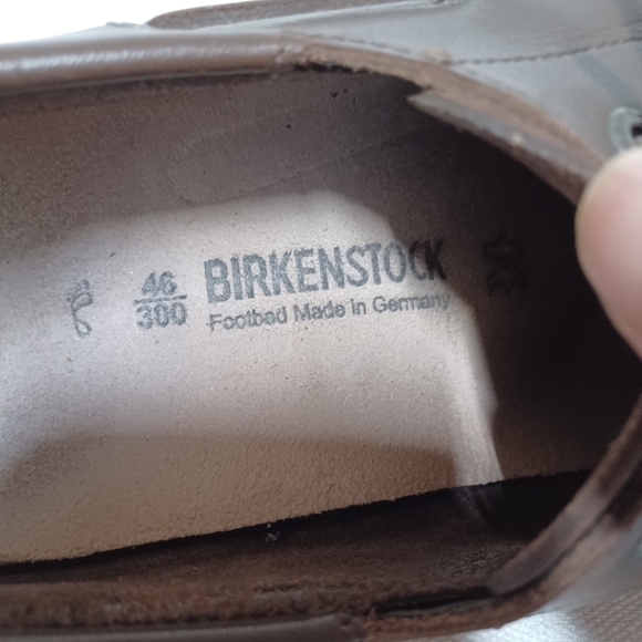 Birkenstock Brown Leather Boat Shoes Sz 46 (13) - Picture 8 of 9